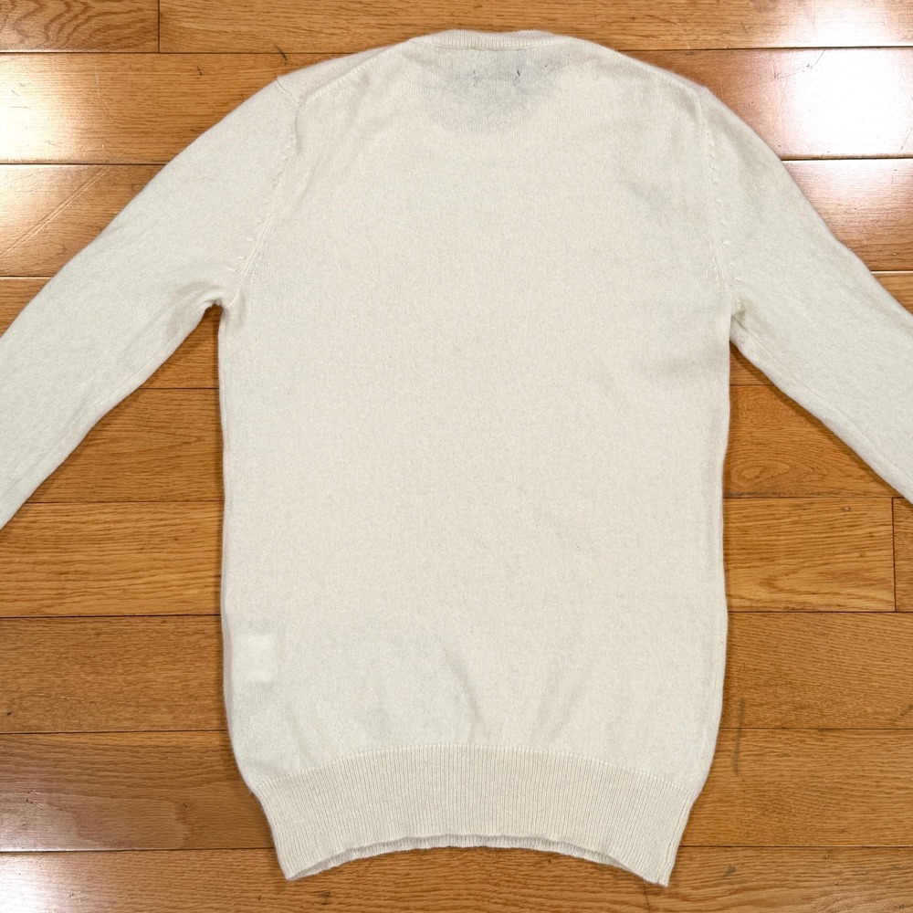 Polo Ralph‎ Lauren Washable Cashmere Sweater Women's XS Cream Slim Crewneck Knit - Picture 3 of 8